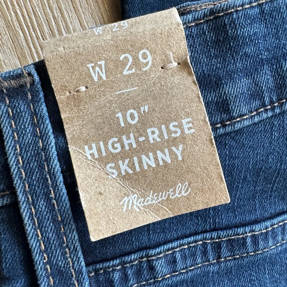 Madewell 10" High-Rise Skinny Jeans in Hayes Wash NWT - Picture 4 of 5